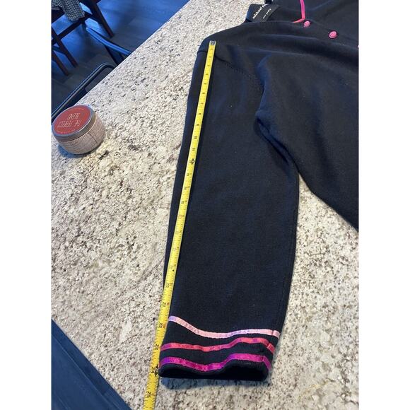 Michael Simon Womens Size 2XL Black Pink Cardigan Sweater Lipstick & Purse - Picture 12 of 15